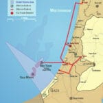 Mapa de la infraestructura gasística y los depósitos de gas natural de Gaza