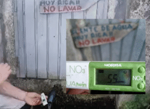 Valores dunha mostra recollida nunha fonte dos Blancos o 22 de xuño.