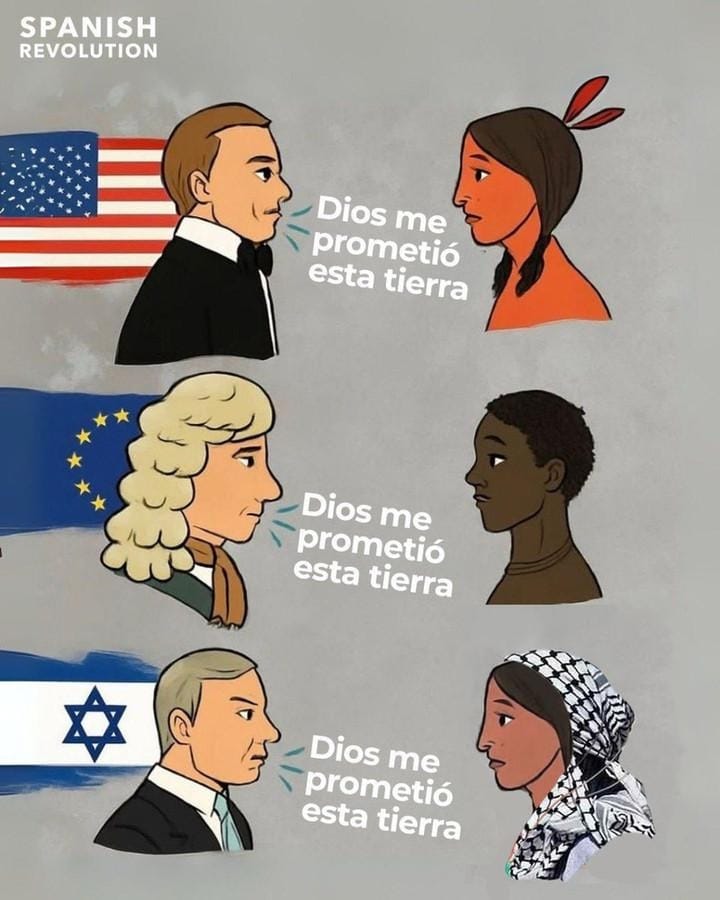 Por Spanish Revolution. Dios me prometió esta tierra...