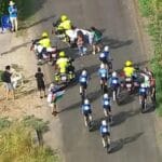 Una protesta contra el genocidio en Gaza corta el paso al equipo ciclista de Israel en La Vuelta.
