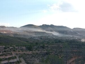 Contaminación extrema por polvos mineros en Peña Zafra de Abajo (Abanilla -Región de Murcia) y núcleos colindantes De PAEM-PBQ.