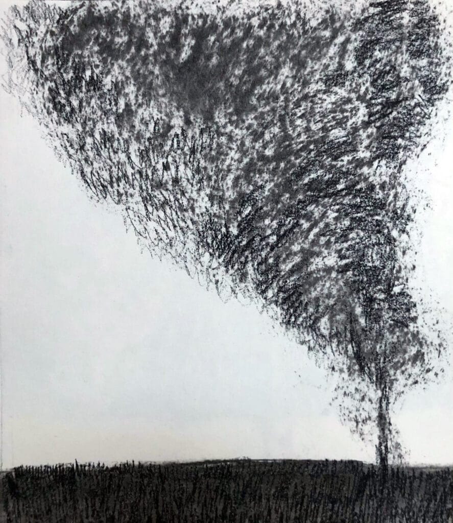 Tornado de vacíos - Dibujo de Pilar Iturralde.
