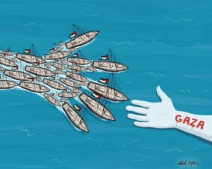 Esperando la flotilla en Gaza.