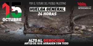 La Confederación Intersindical convoca huelga general de 24 horas para el 15 de octubre.